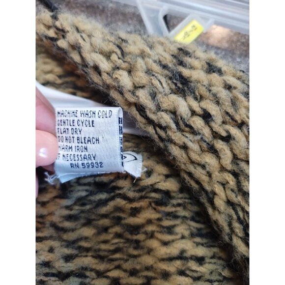 VTG Y2K Weather Vane Longer Length Wool Blend Knit Cardigan L Grandma Boho - Picture 5 of 5